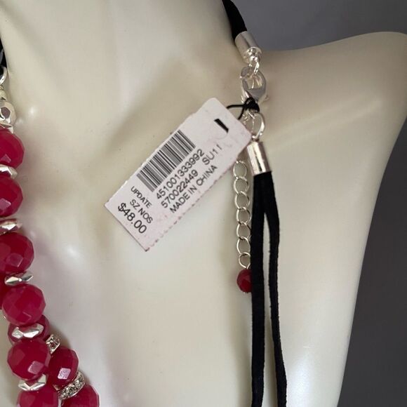 White House Black Market Necklace Cord Beads - Picture 4 of 4